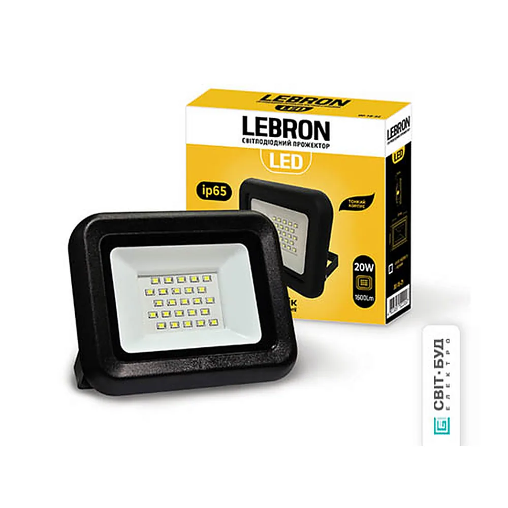 LED прожектор LEBRON L-LF, 20W,  6200K, 1800Lm, 230V