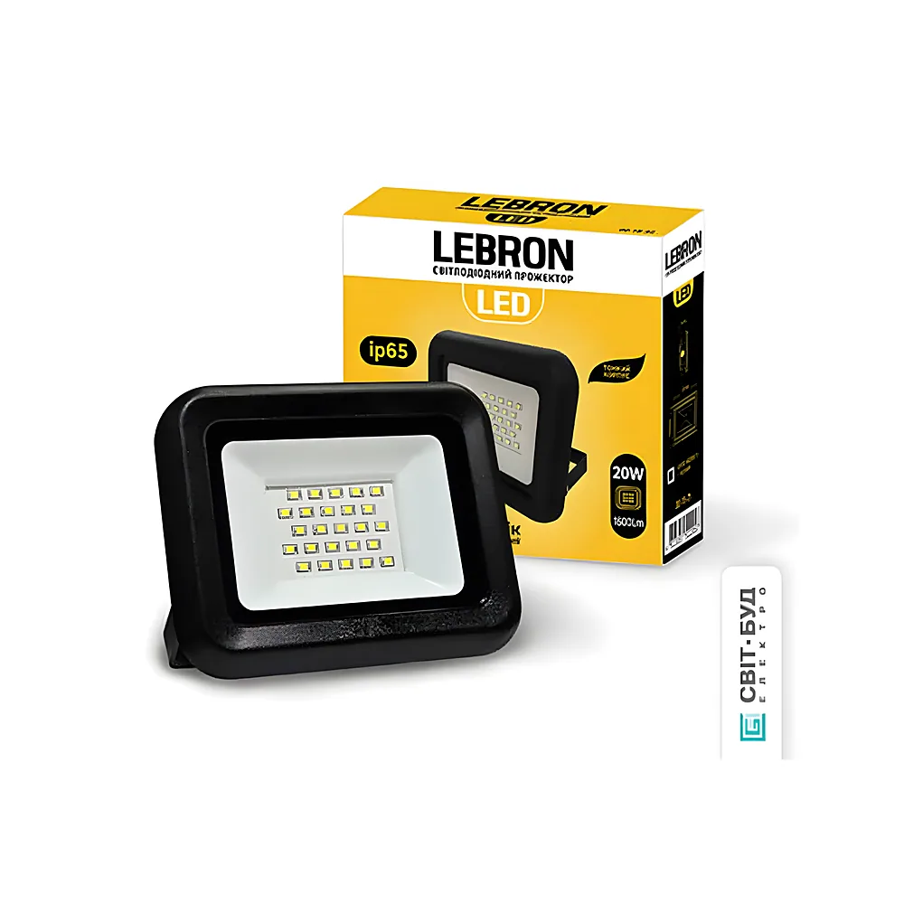 LED прожектор LEBRON L-LF, 20W, 6200K, 1800Lm, 230V