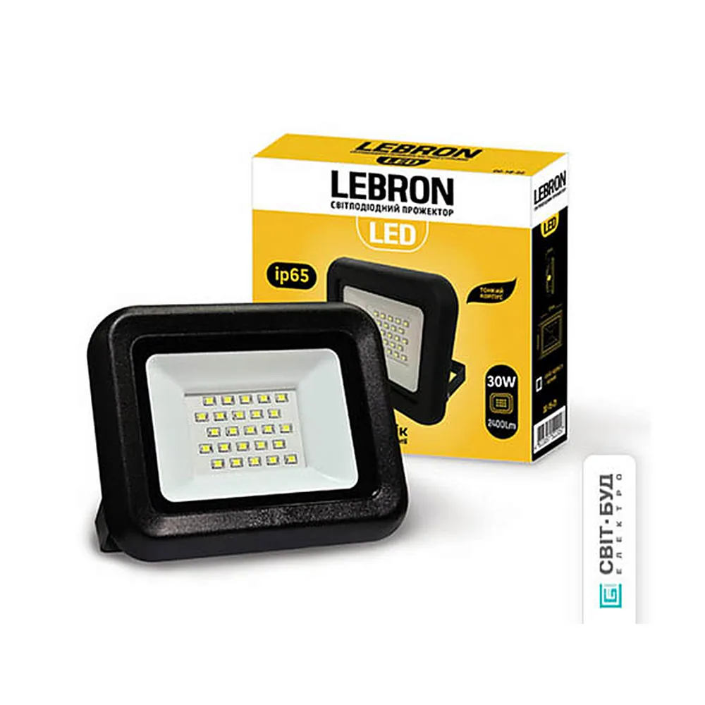 LED прожектор LEBRON L-LF, 30W,  6200K, 2700Lm, 230V