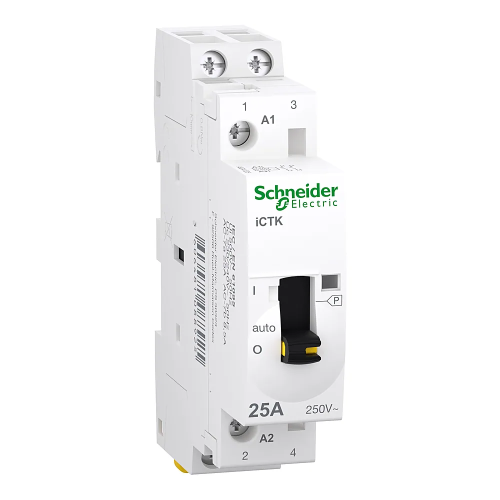 Контактор Acti9 iCTK 25 А 2 NO 250 В котушка 230-240 В ручне керування Schneider Electric A9C41225