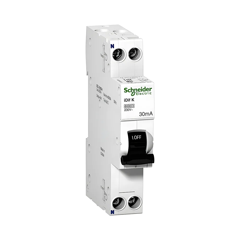 Диференційний автоматичний вимикач iDif K 1P+N C6 А 30 мА 6 кА А Schneider Electric A9D49606
