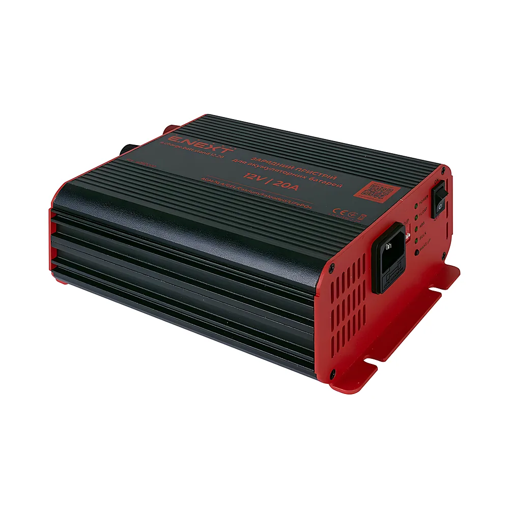 Зарядний пристрій для акумуляторних батарей e.charge.batt.stand.12.20 12 В 20 А E.NEXT s080002