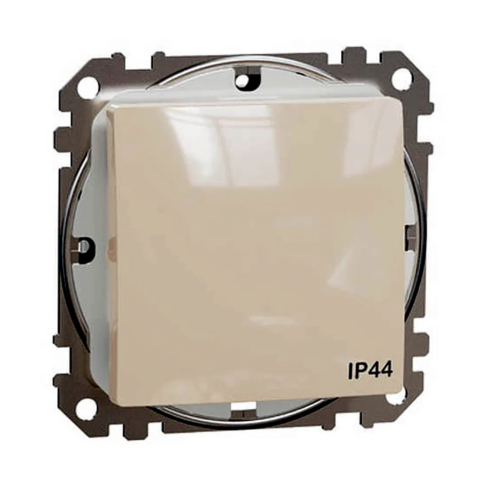 Одноклавішний вимикач IP44 Бежевий Sedna Design