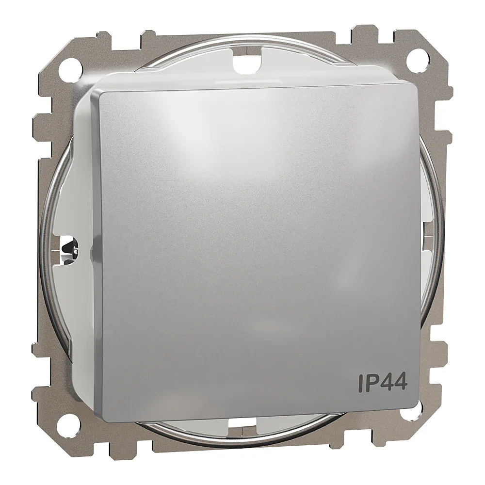 Вимикач 1-клавішний IP44 Алюм Sedna Design алюміній Schneider Electric SDD213101
