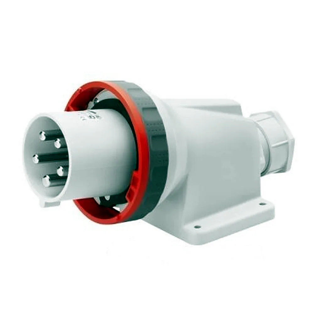 Вилка стаціонарна 90° IEC 309 HP IP67 3P+E 63A 400V 6H GEWISS