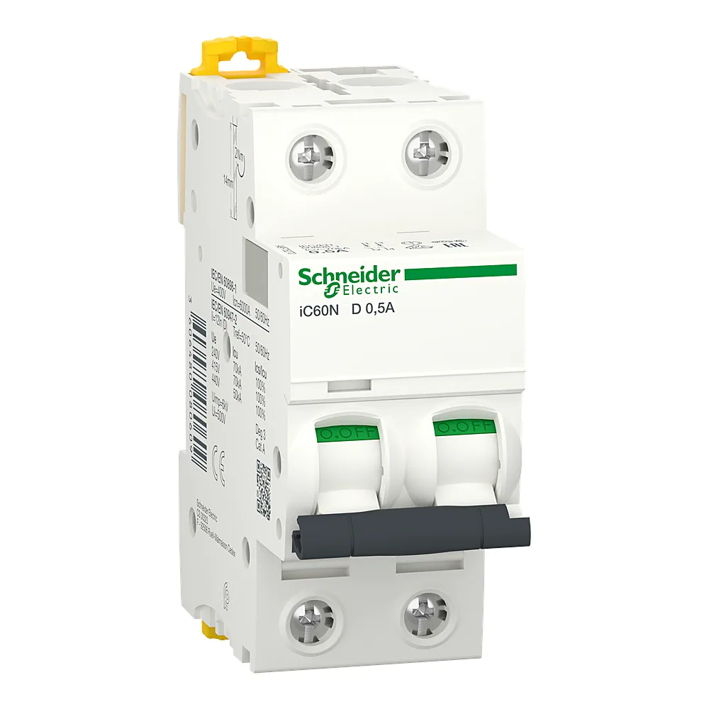 Автоматичний вимикач iC60N 2P D 0,5 А Schneider Electric A9F75270