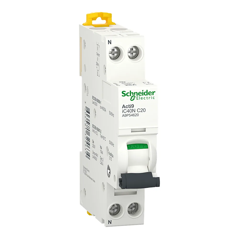 Автоматичний вимикач Acti9 iC40N 1P+N C 20 А 6 кА Schneider Electric A9P54620