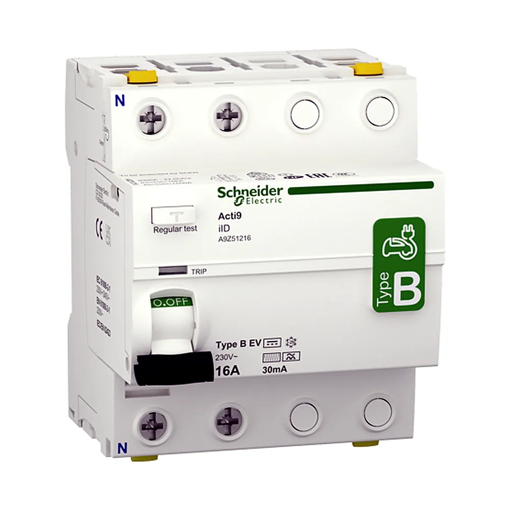 Диференційний вимикач (ПЗВ) iID 2P 16A 30mA B EV