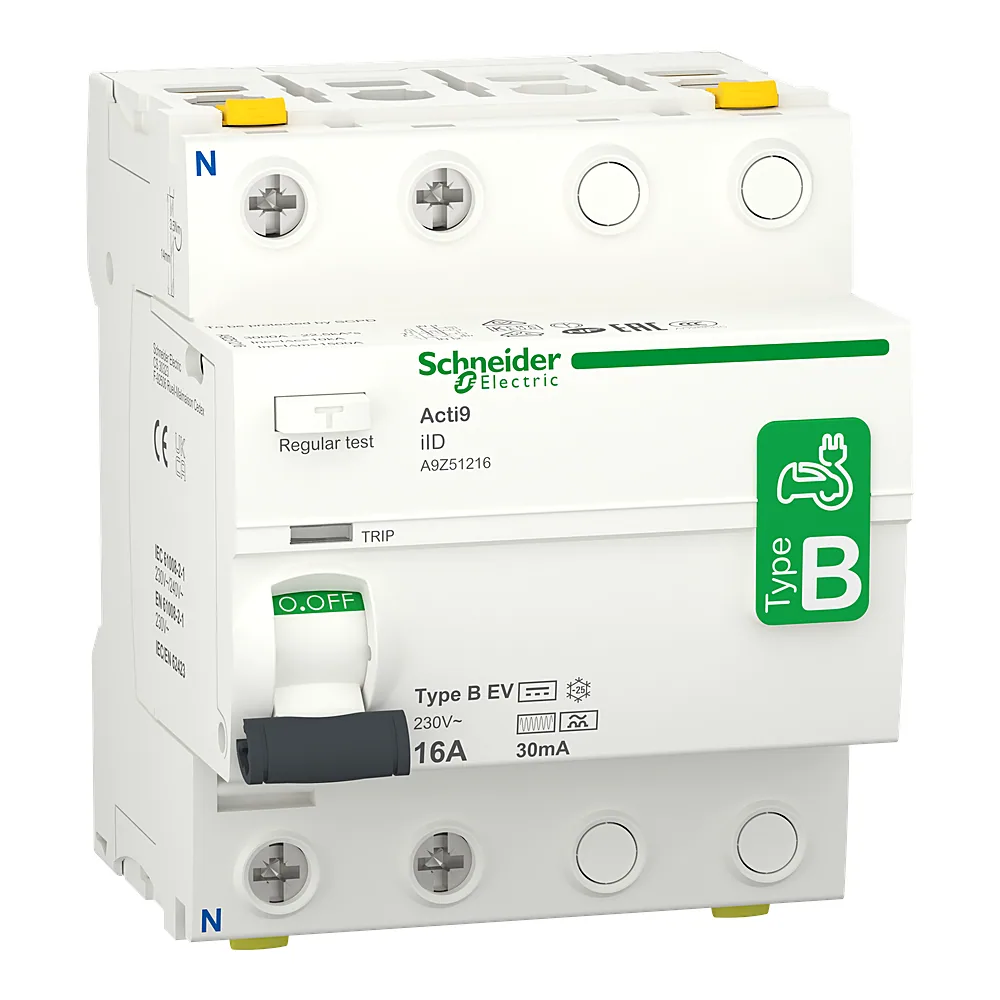 Пристрій захисного відключення iID 2P 16 А 30 мА B EV Schneider Electric A9Z51216