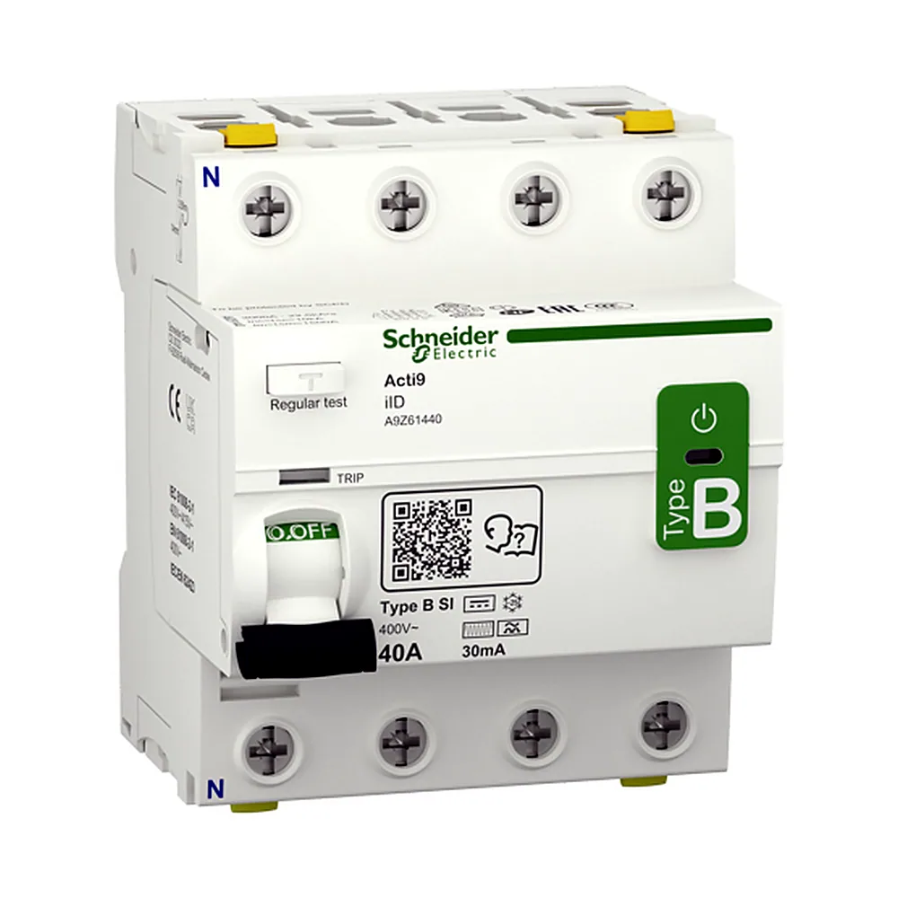 Диференційний вимикач (ПЗВ) iID 4P 40A 30mA B-SI