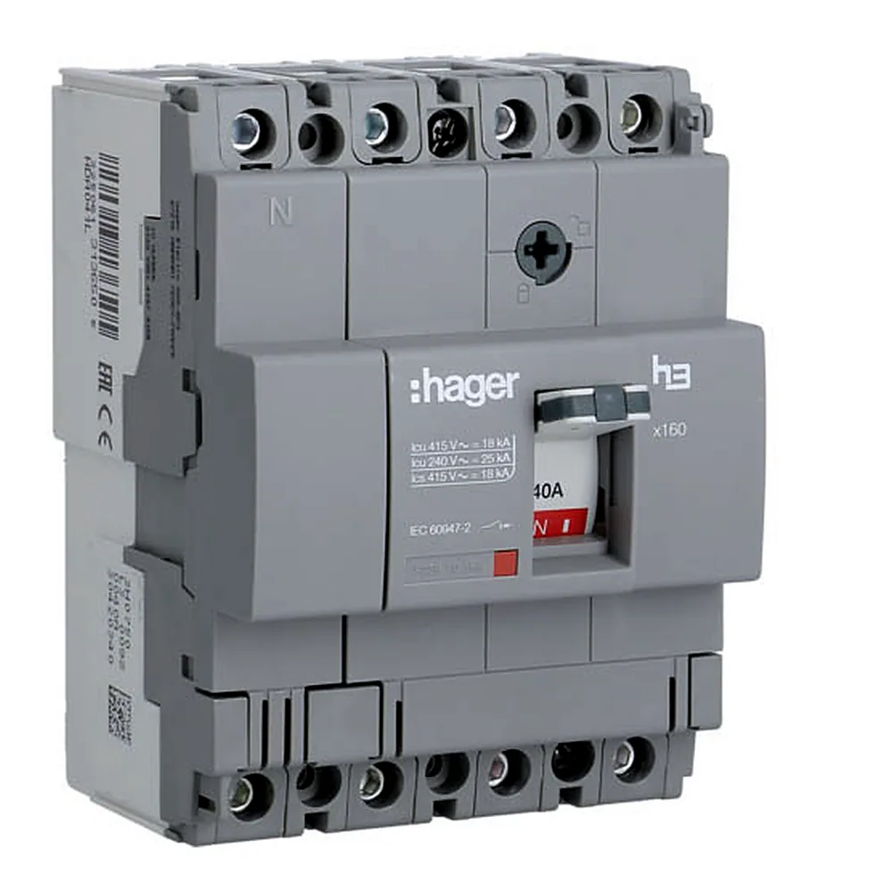 Автоматичний вимикач x160, In=40А, 4п, 18kA, Тфікс./Мфікс.
