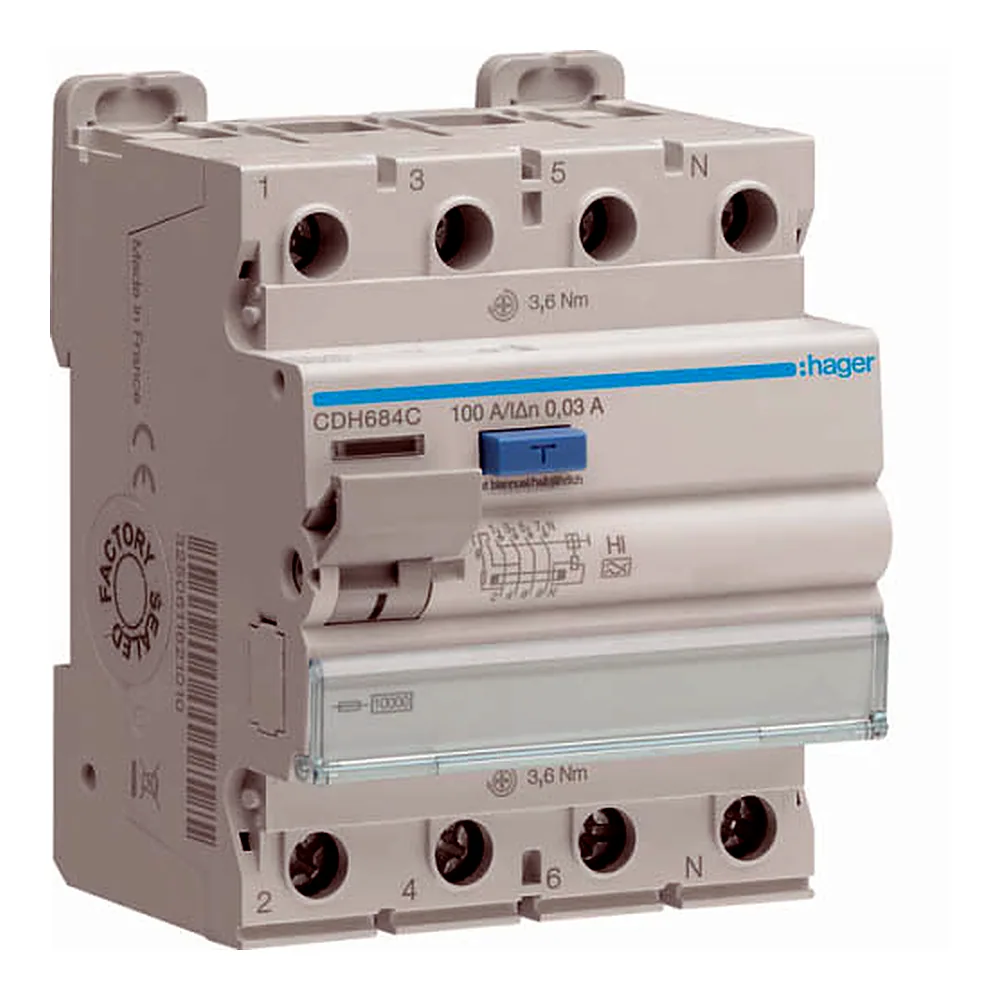 ПЗВ 4P 10kA 100A 30mA A-Hi