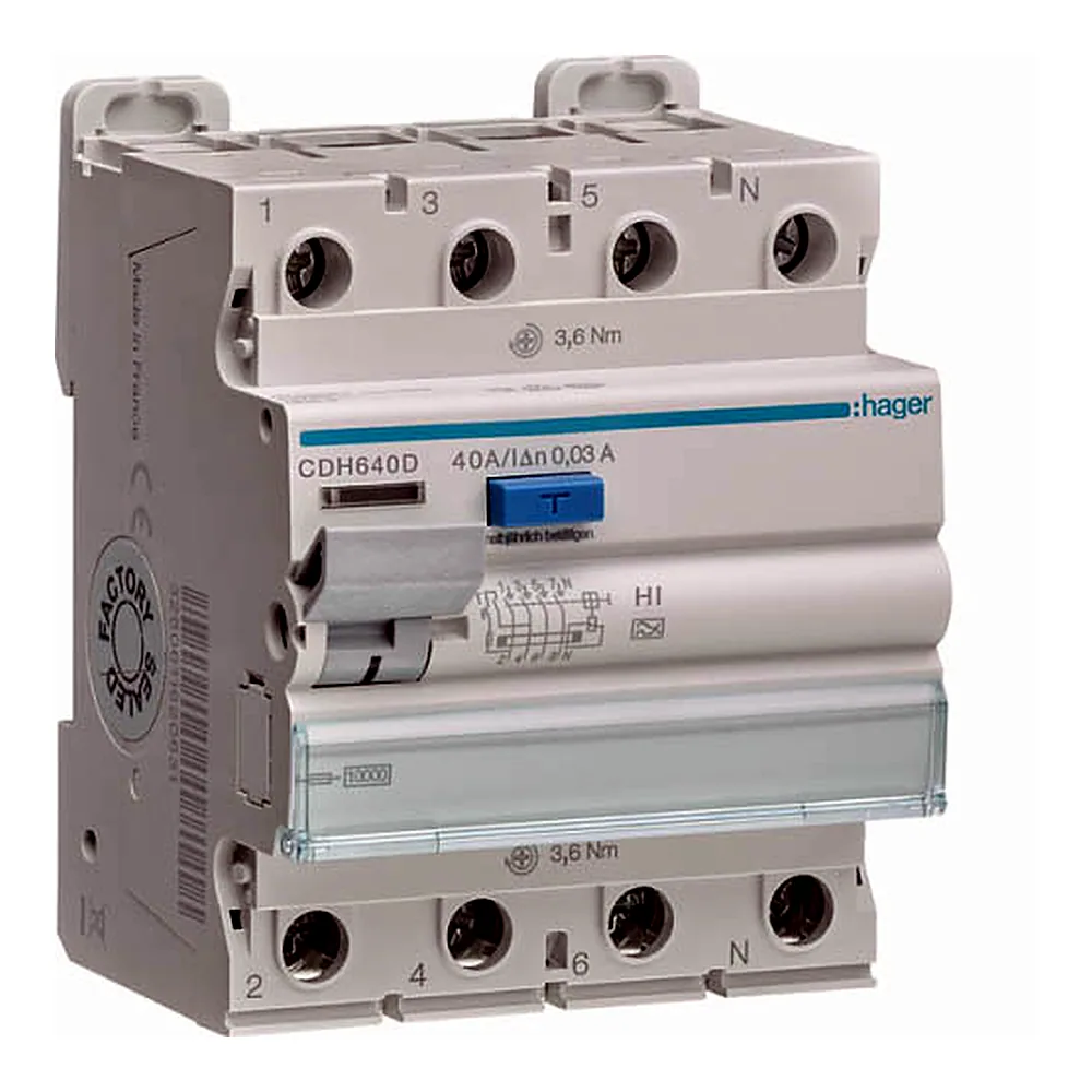 ПЗВ 4P 10kA 40A 30mA A-Hi