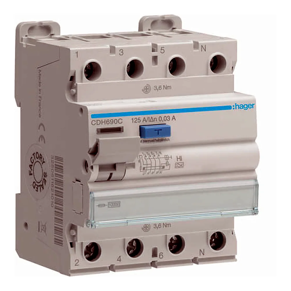 ПЗВ 4P 10kA 125A 30mA A-Hi