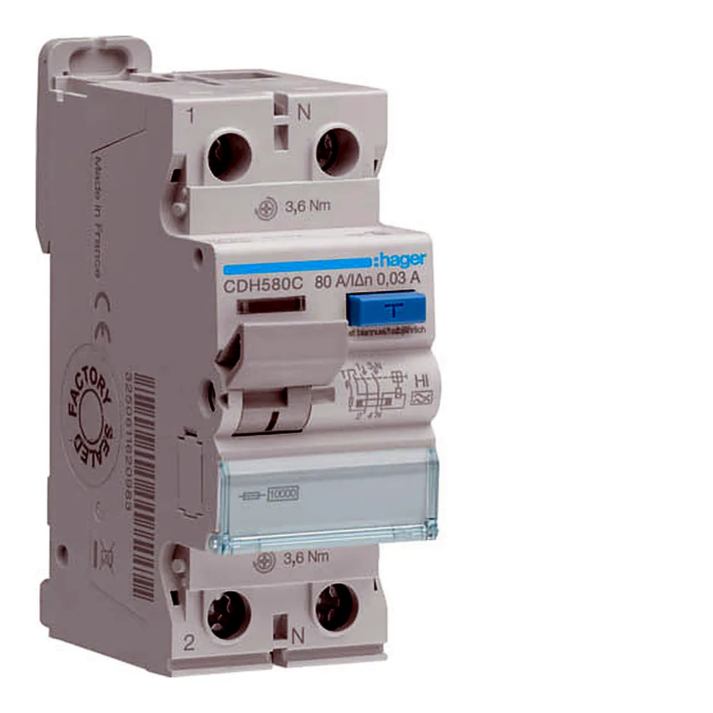 ПЗВ 2P 10kA 80A 30mA A-Hi