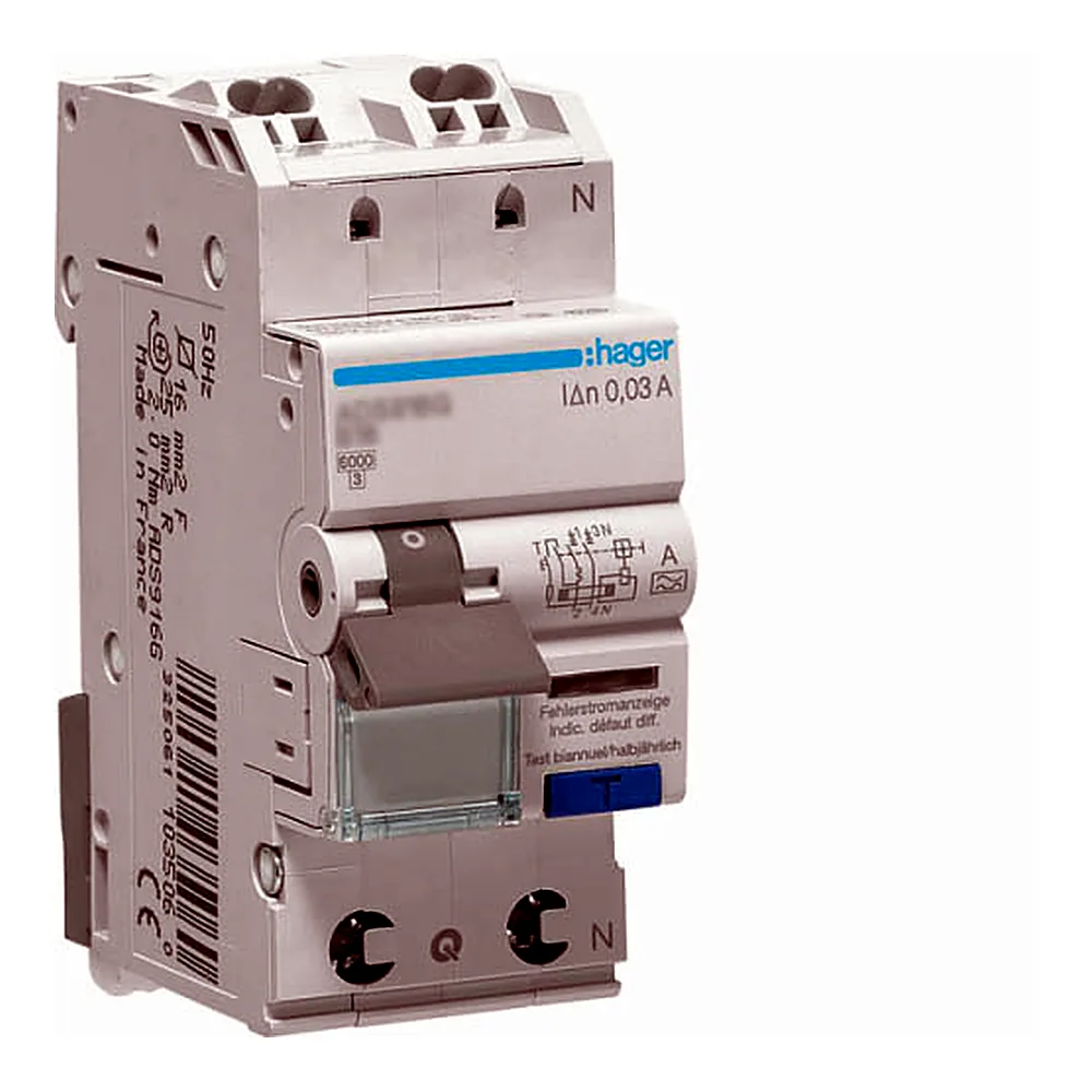 Диференційний автоматичний вимикач QC 1P+N 6kA C-40A 30mA A