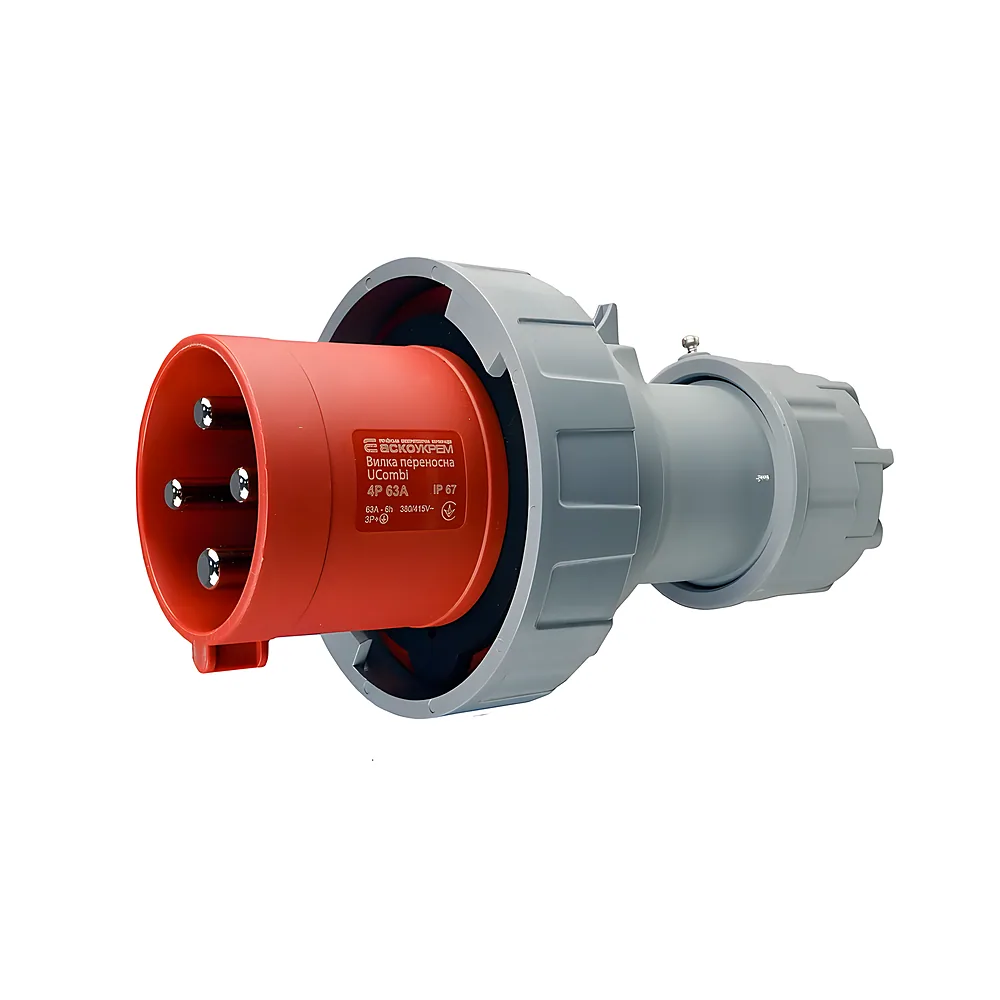 Вилка переносна UCombi 4P 63 А IP67 Аско-Укрем A0080010110