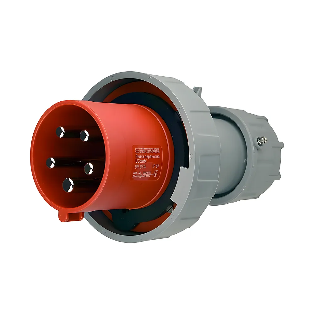 Вилка переносна UCombi 5P 63 А IP67 Аско-Укрем A0080010116