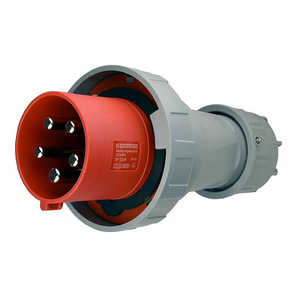 Вилка переносна АсКо UCombi 5P 125A IP67 A0080010117