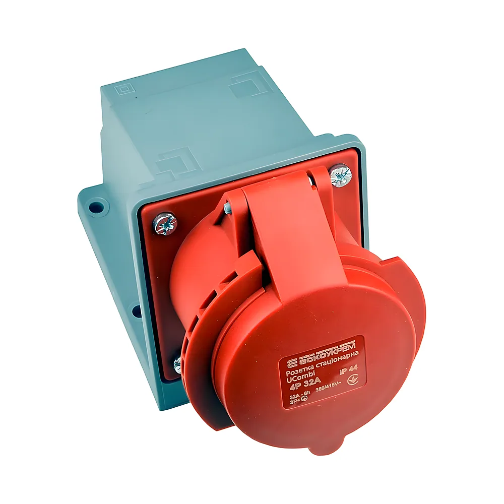 Розетка стаціонарна UCombi 4P 32 А IP44 Аско-Укрем A0080010147