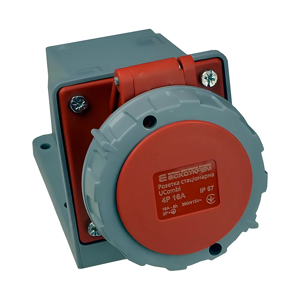 Розетка стаціонарна UCombi 4P 16 А IP67 Аско-Укрем A0080010148