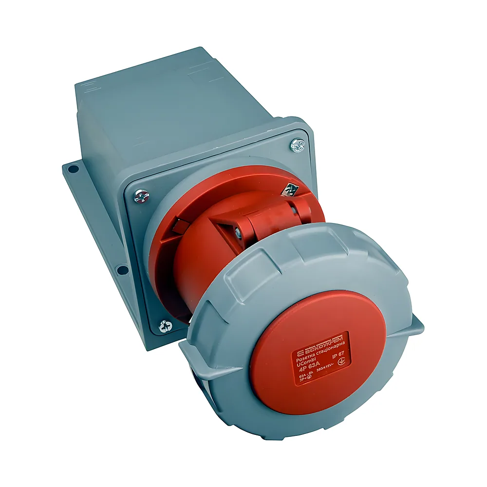 Розетка стаціонарна UCombi 4P 63 А IP67 Аско-Укрем A0080010150
