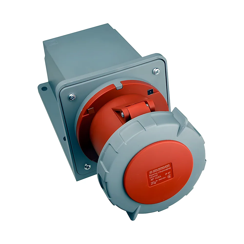 Розетка стаціонарна UCombi 4P 125 А IP67 Аско-Укрем A0080010151