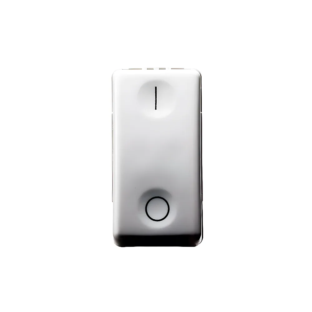 Вимикач 2P 250 В 16 AX 1 модуль символ 0/І білий SYSTEM GEWISS GW20503