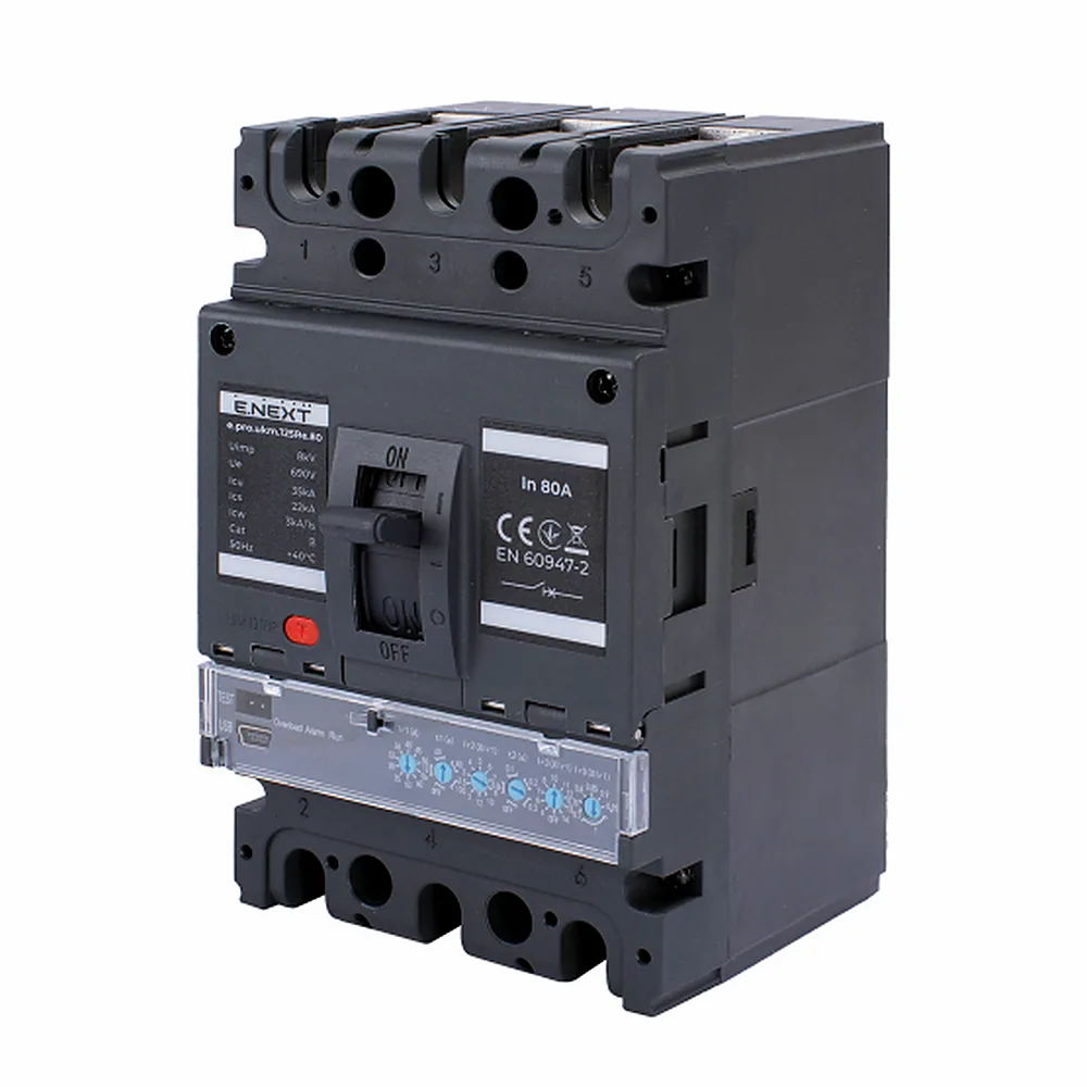 Автоматичний вимикач E.NEXT e.pro.ukm.125Re.80 3P 80A p087002
