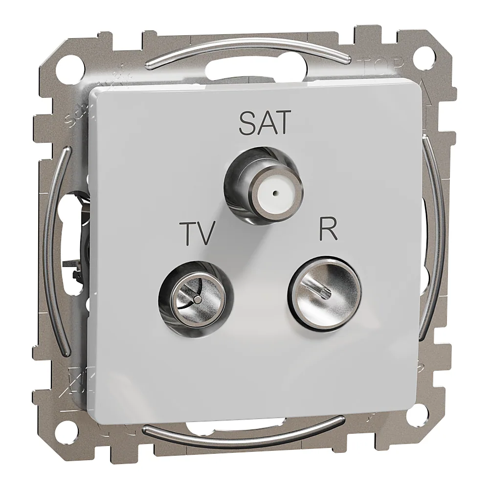 Розетка R/TV/SAT кінцева 4 дБ алюміній Schneider Electric SDD113481