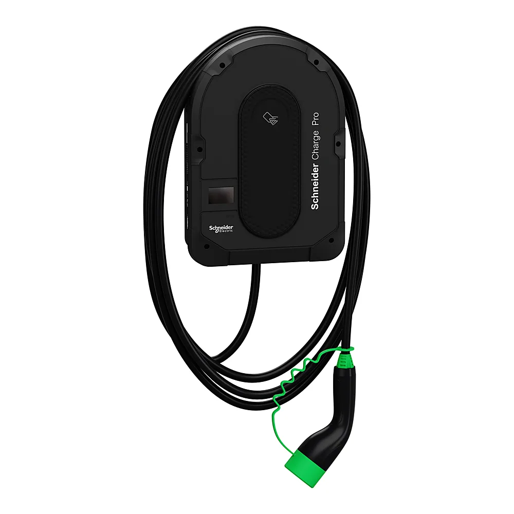 Зарядна станція Schneider Charge Pro 1P-3P з вбудованим кабелем 7,4-11-22 кВт 16-32 А з лічильником Schneider Electric EVB4S22NC0M