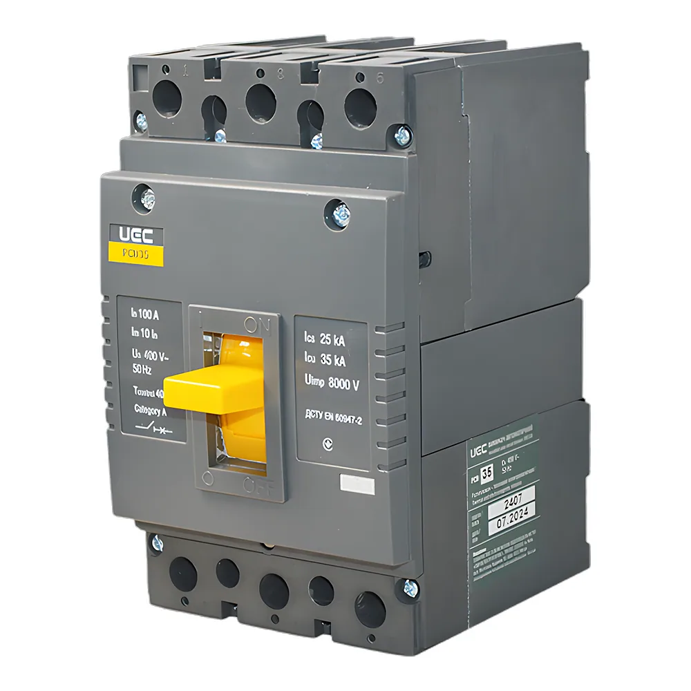 Автоматичний вимикач PCB35 3P 100 А 35 кА UEC MCCB-PCB-35-3-0100