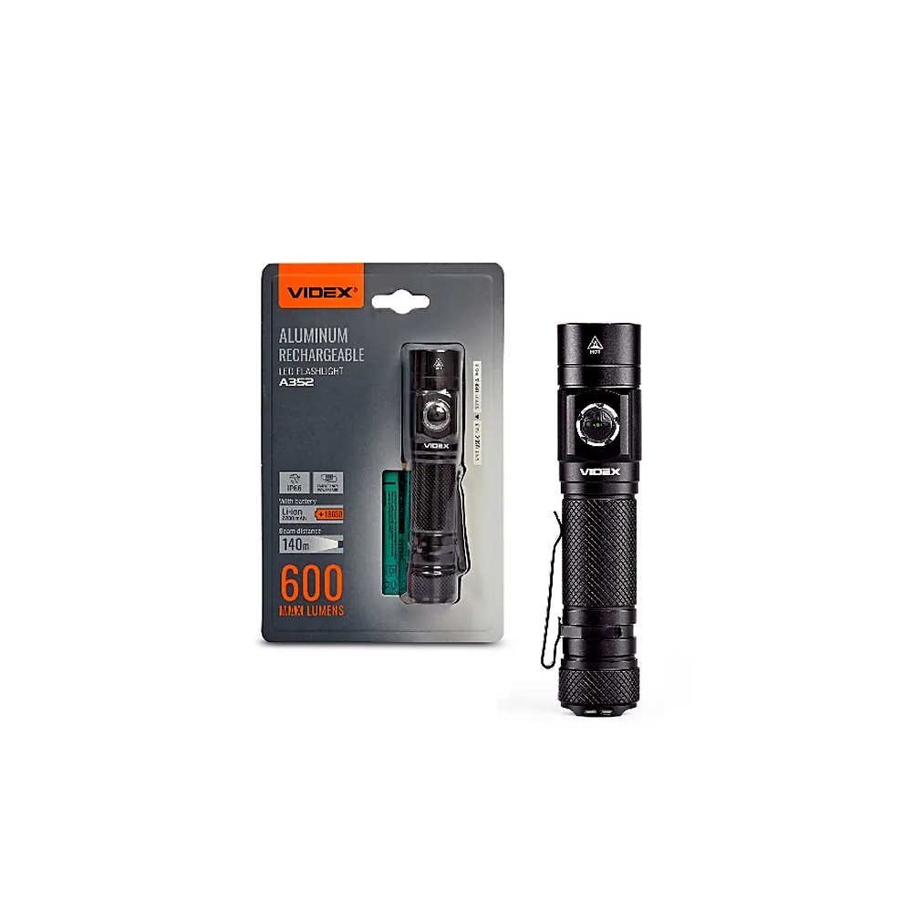 Портативний світлодіодний ліхтарик VIDEX VLF-A352 600Lm 5000K