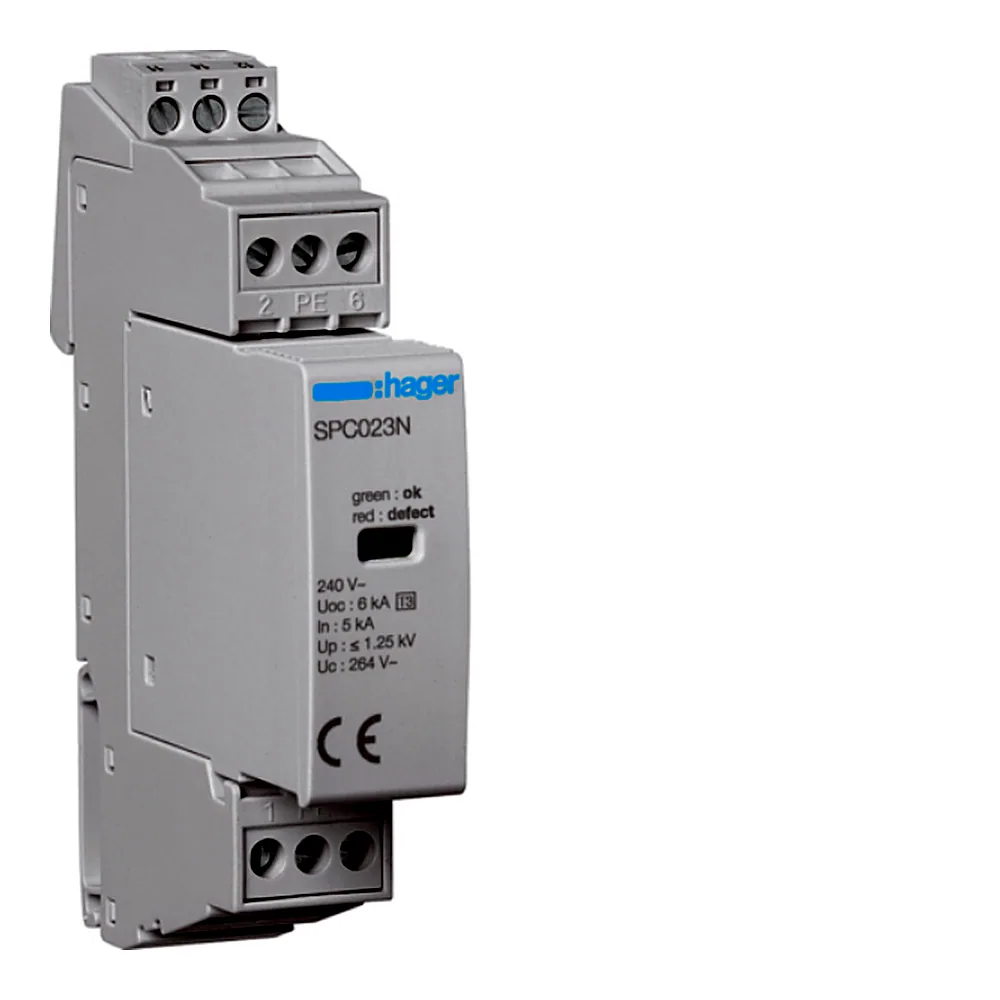 Розрядник (ПЗІП) T3 1P+N Uc 264V In 5kA Up 1.25kV +дод.контакт