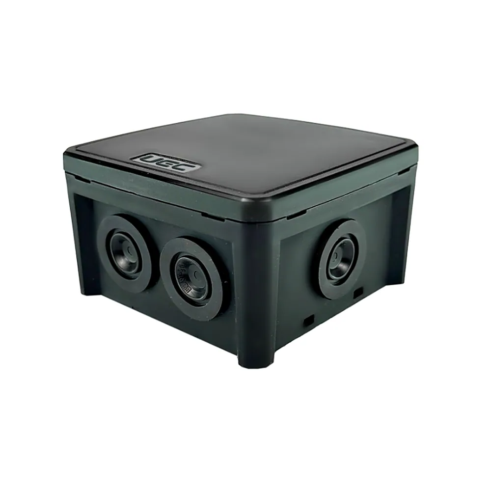 Монтажна коробка UEC 75x75x48 мм IP65 чорна JB-075-075-048-G-IP65-BL