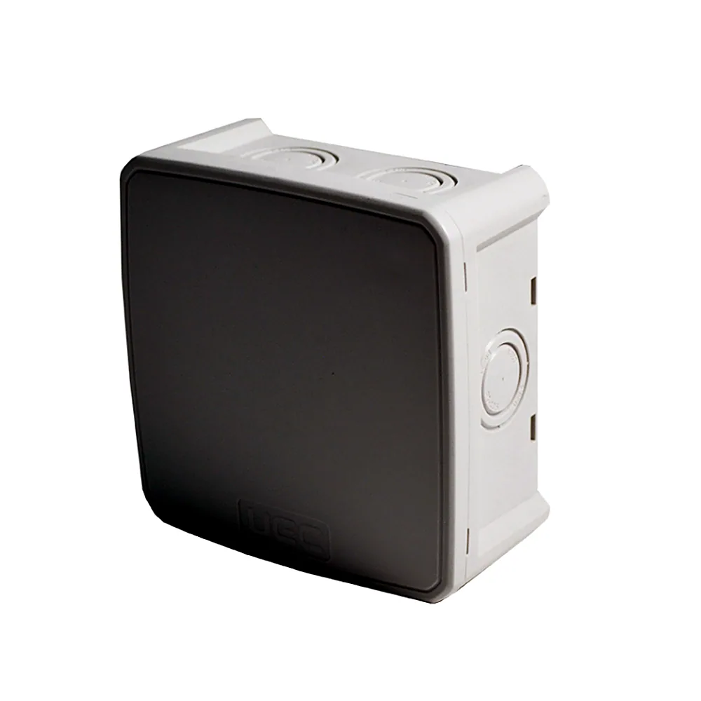 Монтажна коробка UEC 100x100x50 мм IP66 із скобами сіра JB-100-100-050-F-IP66-GR