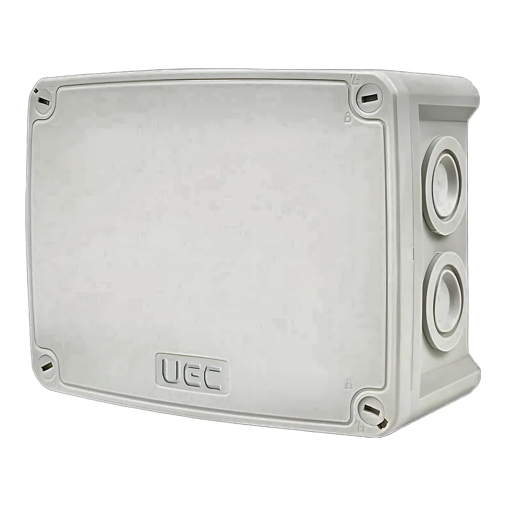 Розподільча коробка монтажна 146х105х65 мм IP66 із скобами сіра UEC JB-146-105-065-GF-IP66-GR