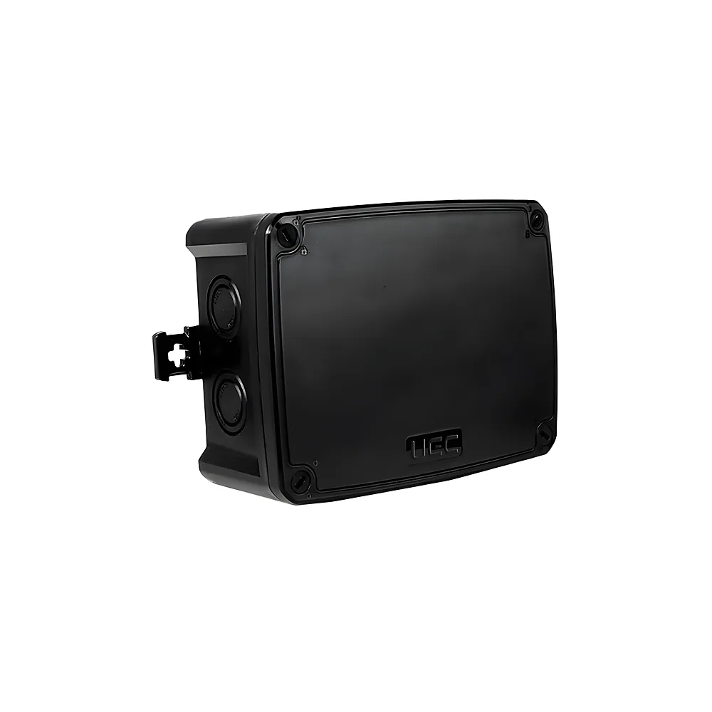 Розподільча коробка монтажна 146х105х65 мм IP67 із скобами чорна UEC JB-146-105-065-F-IP67-BL