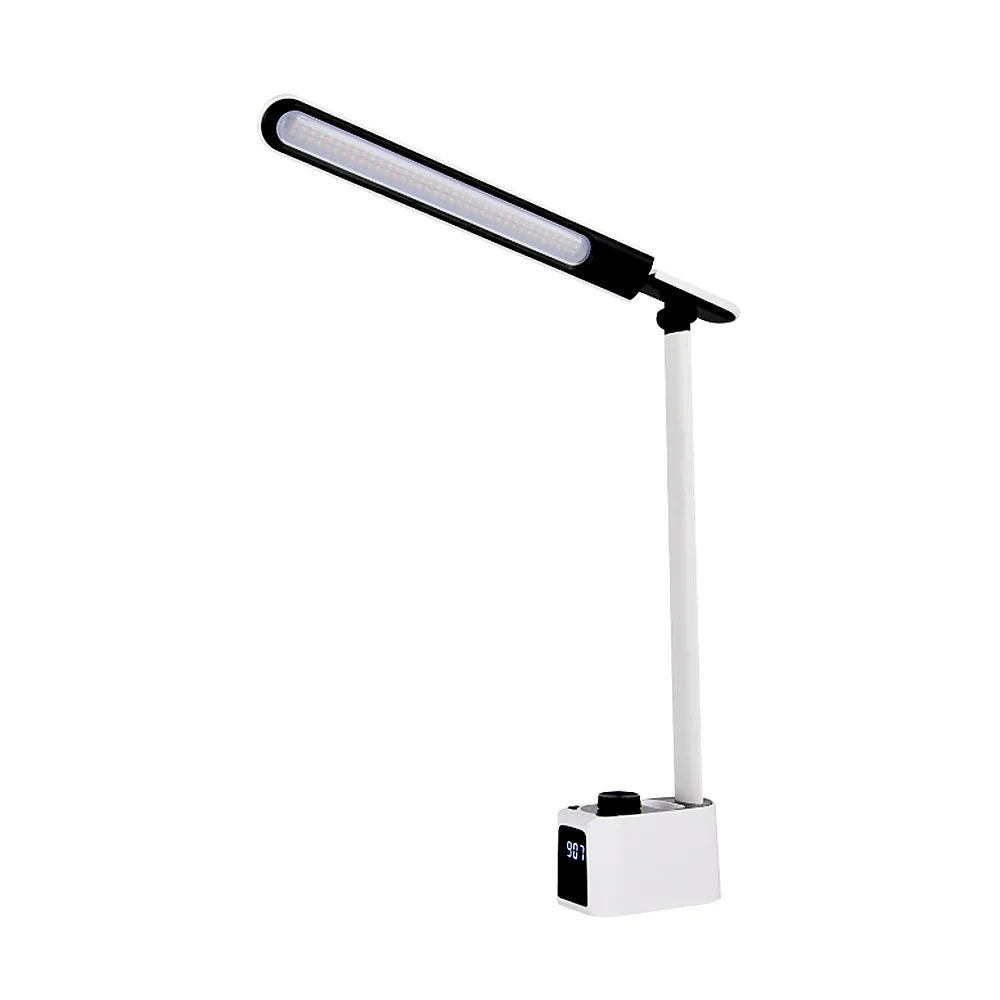 Лампа настільна LED PANAN CLOCK 8W, 3CCT, 2USB, DIM, годинник,біла, пластик, Ledvance