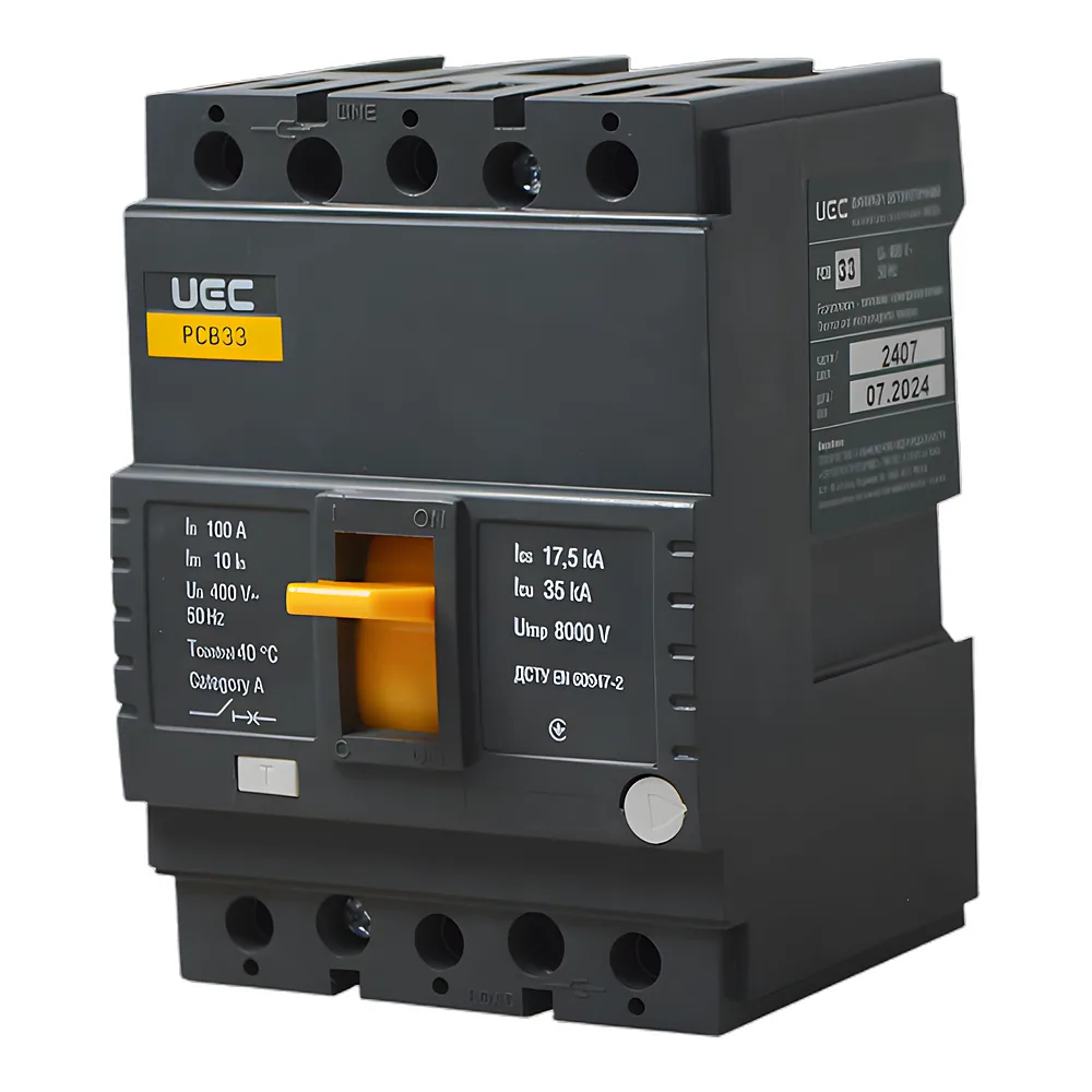 Автоматичний вимикач PCB33 3P 100 А 35 кА UEC MCCB-PCB-33-3-0100