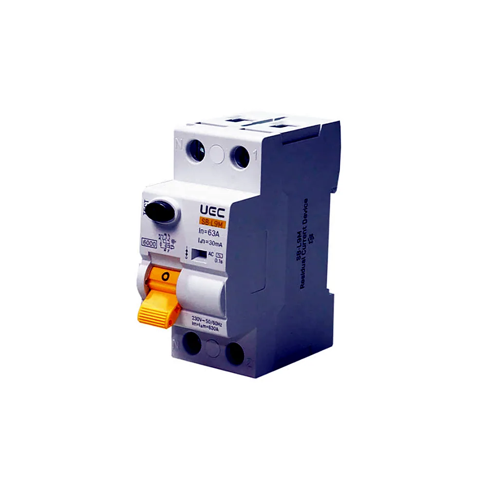 Пристрій захисного відключення IEK SB-L9M 2P 63A 30mA AC 6kA RCCB61-2-063-030-AC