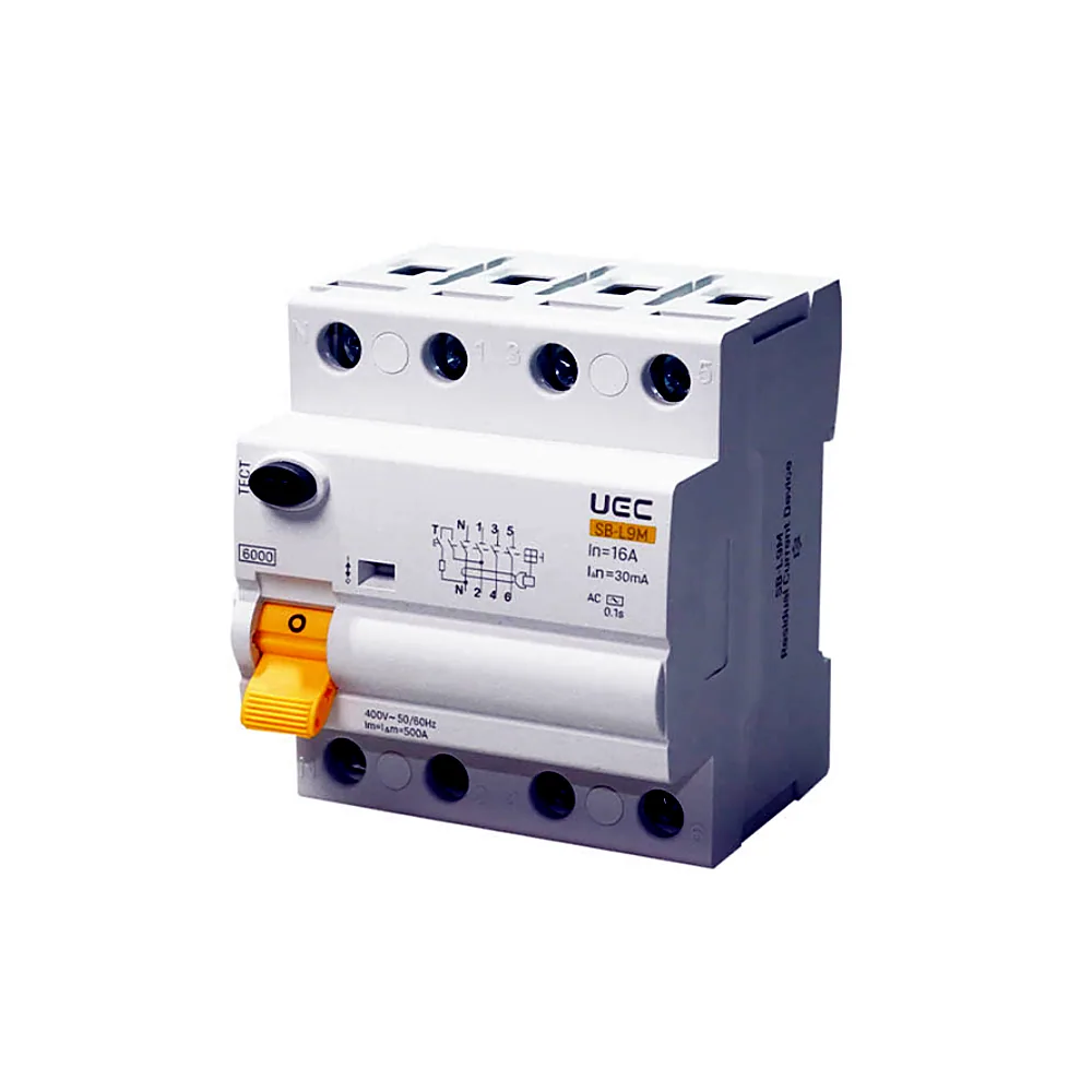Пристрій захисного відключення IEK SB-L9M 4P 16A 30mA AC 6kA RCCB61-4-016-030-AC