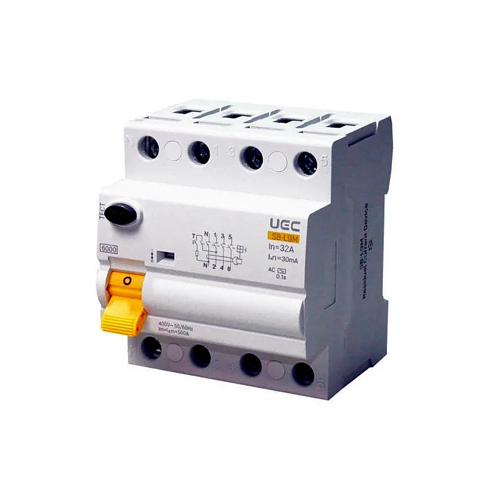 Пристрій захисного відключення IEK SB-L9M 4P 32A 30mA AC 6kA RCCB61-4-032-030-AC
