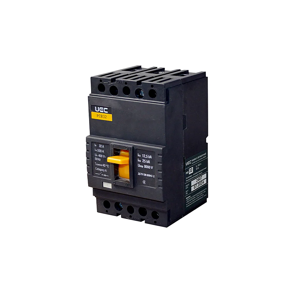 Автоматичний вимикач PCB32 3Р 32А 25кА UEC