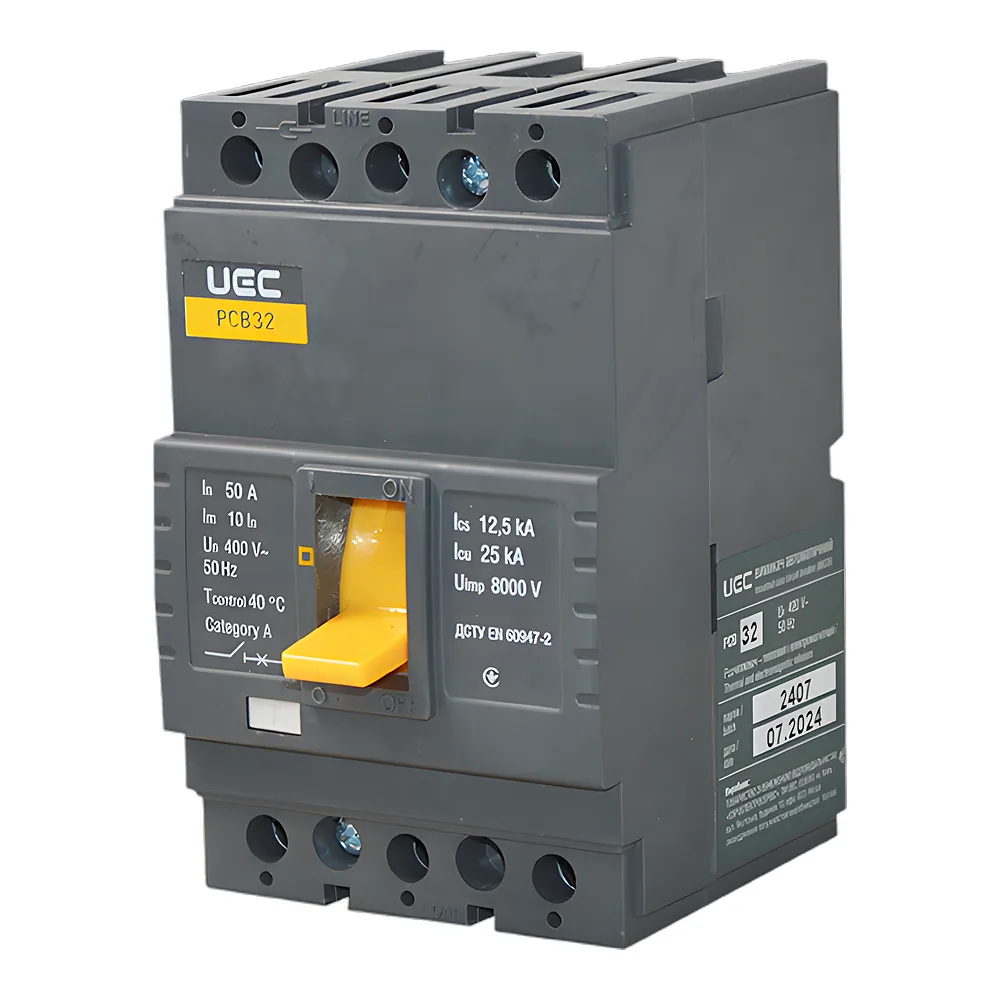 Автоматичний вимикач PCB32 3P 50 А 25 кА UEC MCCB-PCB-32-3-0050