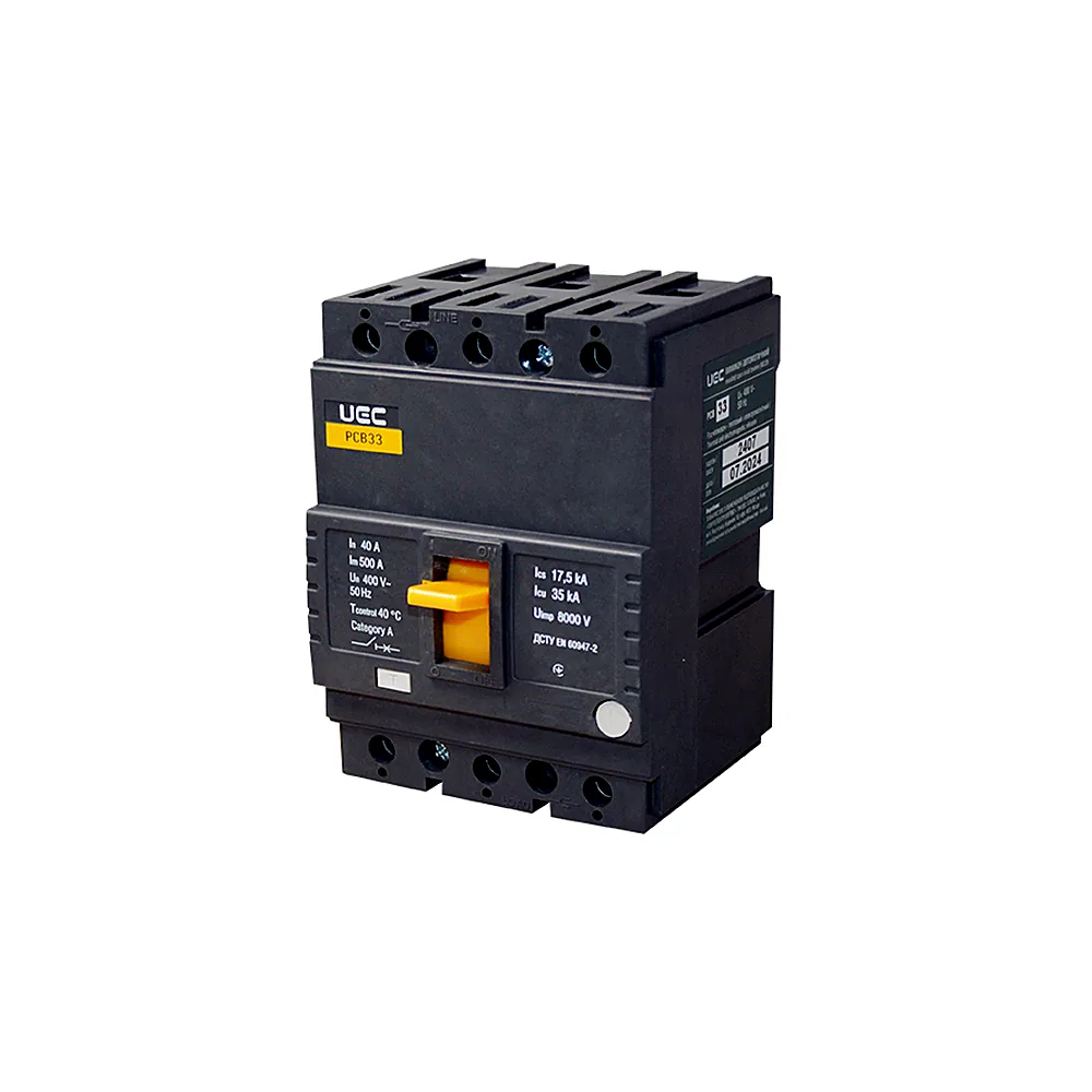Автоматичний вимикач PCB33 3Р 40А 35кА UEC