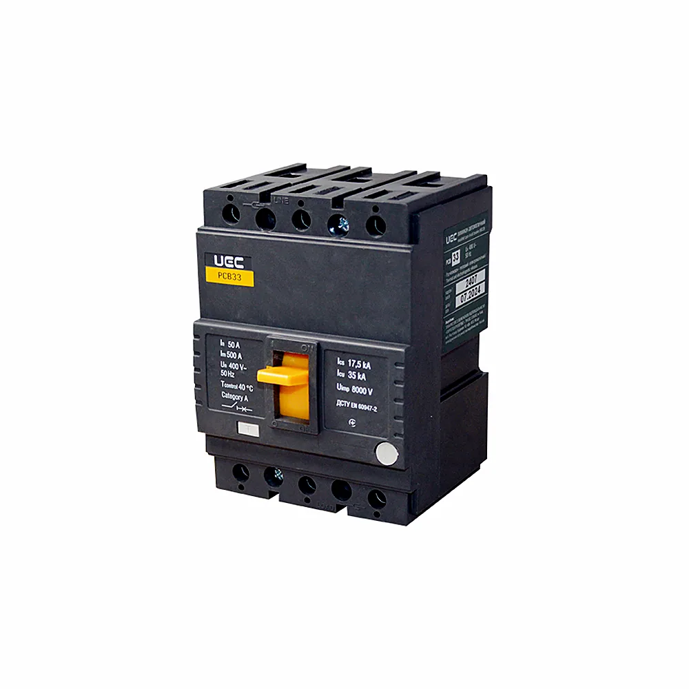 Автоматичний вимикач PCB33 3Р 50А 35кА UEC