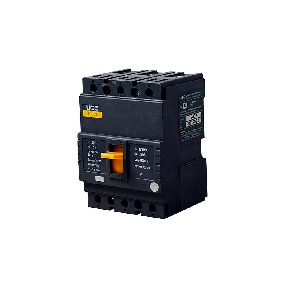 Автоматичний вимикач PCB33 3Р 80А 35кА UEC