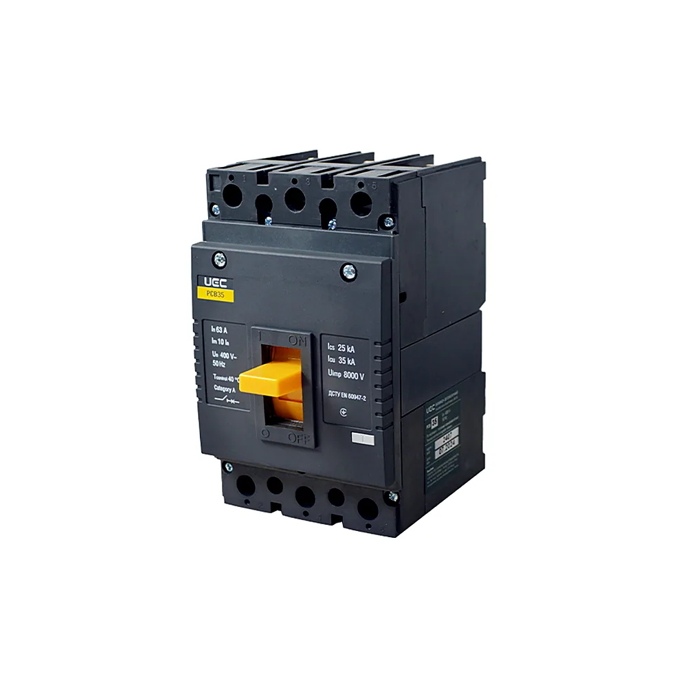 Автоматичний вимикач PCB35 3Р 63А 35кА UEC