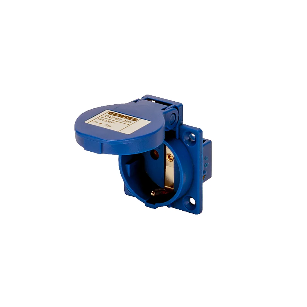 Розетка вбудована GEWISS Schuko 10° IP54 2P+E 16А 230В 50x50 GW62393